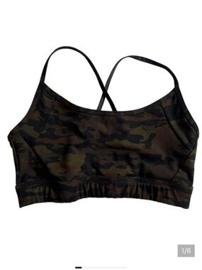 Alphalete Black and Brown Camo Sports Bra